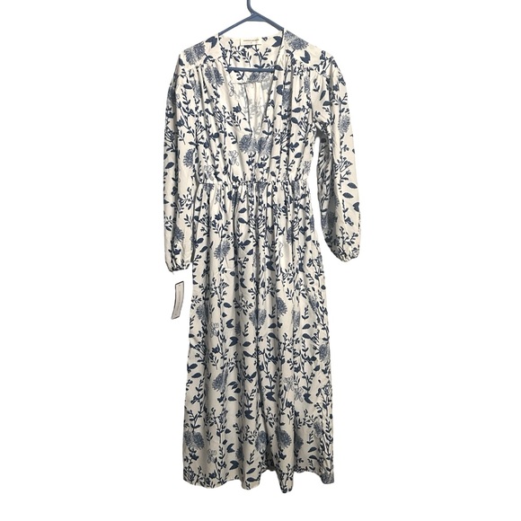 Goodnight Macaroon Dresses & Skirts - Floral Blue and White Women's Maxi Dress